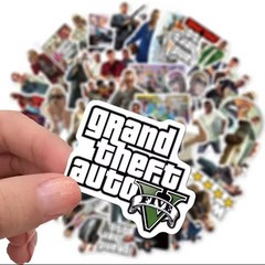 25 Piece Mix Lot 2” GTA Stickers Water Bottles, Waterproof Vinyl
