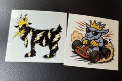 Goat USA Stickers Lightening Bolt And Race Car New