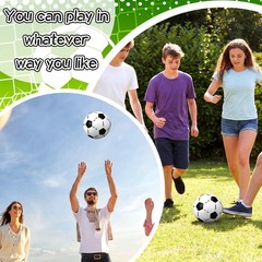 6 Set 7.87 Inch Soccer Dodgeballs Playground Balls Size 5 Bouncy Inflatable K…