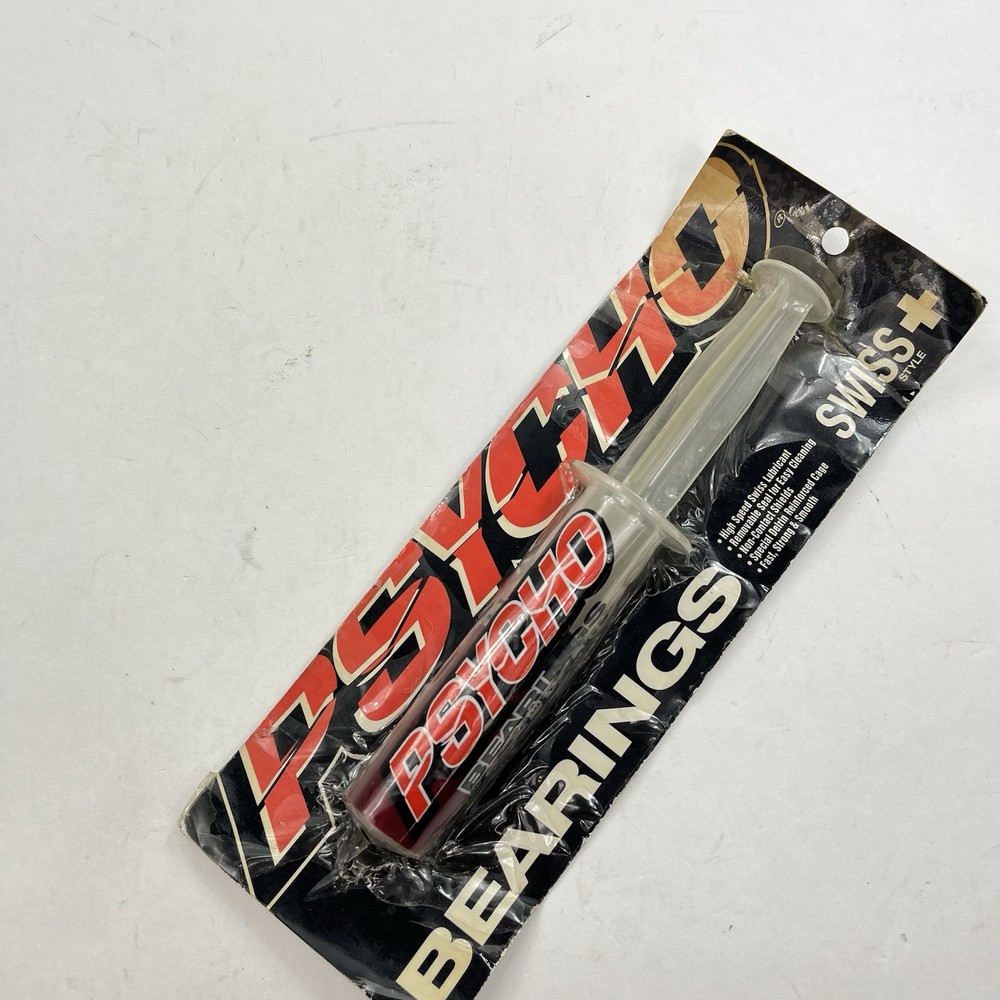 NOS Vintage Psycho Bearings Swiss Style Adrenaline Rush Skateboard 90s Skate
