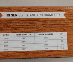 (6) Black Eagle – Vintage – 19/64″ Dia. – .003 Strt – 600 Spine – Carbon Arrows