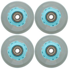 LED Skateboard Wheels 60MM BLUE Glow Cruiser Longboard LIGHTS + ABEC 9 BEARINGS