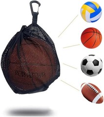 Lightweight Drawstring Backpack Small Hang Bags Portable Football Basketball Mes