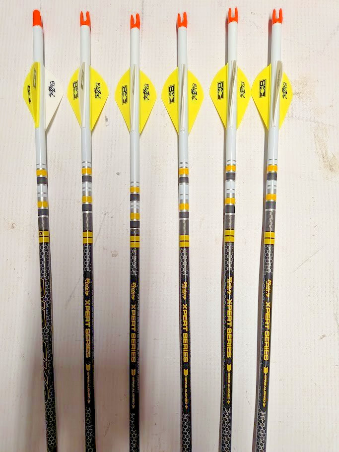 @NEW@ 6- Victory Archery RIP TKO Elite 400 Dipped/Crested Carbon Arrows