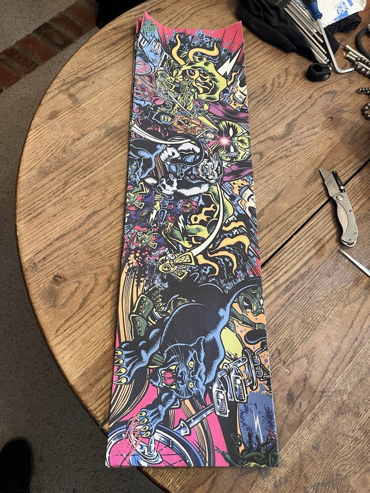 Rare Mob Dirty Donny Art Skateboard Griptape Graphic Multicolor Grip Tape