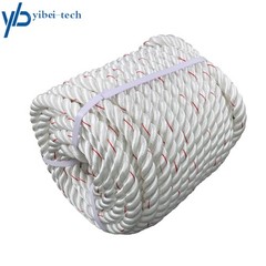 1inch × 120FT High Strength Braided Rope Breaking Strength 3400 Pounds White Red