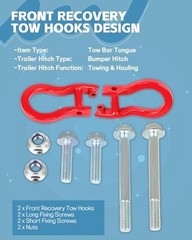 Front Tow Hooks Replacement for Chevy Silverado 1500 2019 2020 2021 2022 in