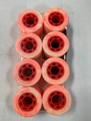 Rare Nos Hyper made Rock Rule 62mm speed roller skating wheels Poly BD Red white