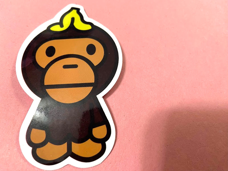 Baby Milo-BAPE-Sticker-Pop Art-Die-Cut-3″x 1.75″-Fan-Guitar/Phone Sticker-New