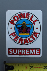 Powell Peralta Bones Supreme 1990 Clear OG Z83A Vintage Skateboarding STICKER