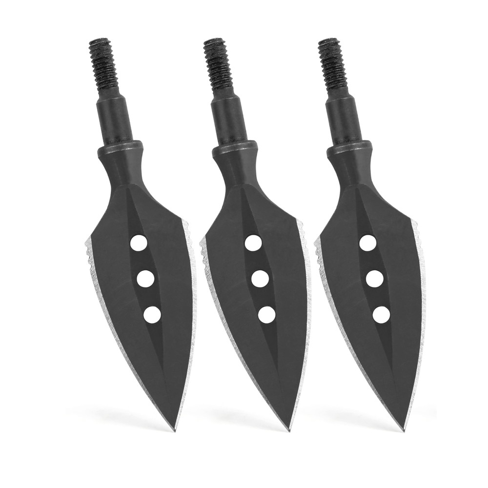 3X Archery Blade Retro Arrowheads Traditional Broadheads Screw Tips Bow Shooting