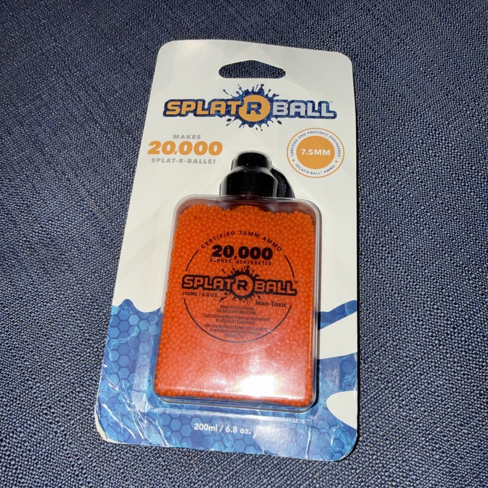 SplatRball 20,000 Rounds 7.5mm Orange Certified Splat Ball Sport Ammo Ammunition