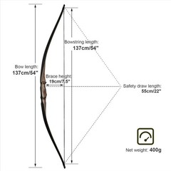 20-70lb Handmade Traditional Mongolia Horse Recurve Bow Longbow Archery Hunting