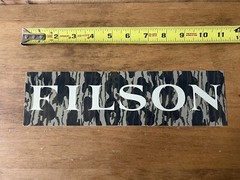 Filson Logo Sticker/Decal Outdoor Hike Backpacking Clothing Approx 11”