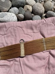 Western Straight Mohair String Cinch Chestnut 31.5” 17 Strands Non Irritating