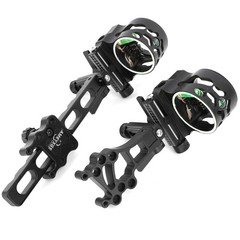 5 Pin Compound Bow Sight 4X 6X 8X Lens 0.019″ Fiber Micro Archery Hunting RH LH