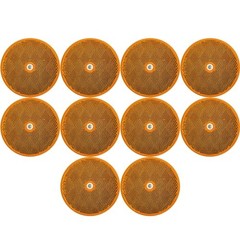 Class A 3-3/16″ Round Reflector with Center Mounting Hole – 2 Pack 10 Amber