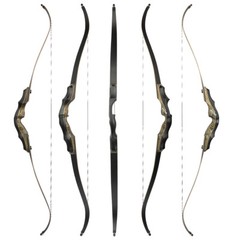 62″ Takedown Recurve Bow Hunting 20-60lbs Limbs Archery Adult Shooting Target