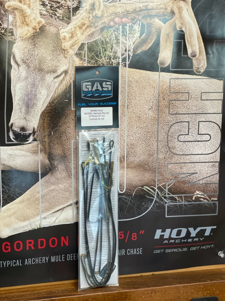 Gas Bowstrings Hoyt VTM 31 Pro Ghost Camo Strings With Black Speed Nocks