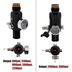 HPA High Pressure 4500PSI Compressed Air Tank Regulator Valve Output Pressure