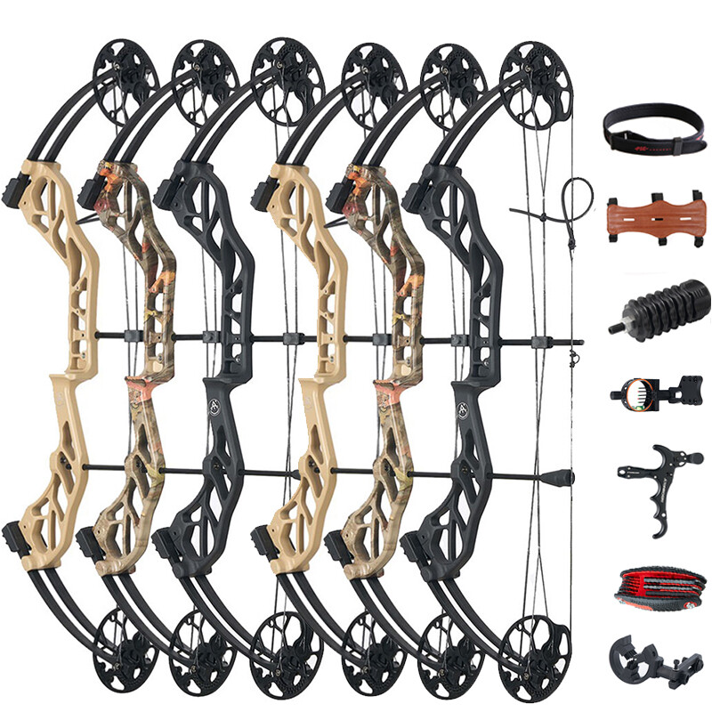Archery 19-70lbs 320fps Adult Compound Bow Kit RH for Compound Hunting Shooting