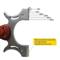 Hunting Professional Catapult Slingshot Rubber Aim Point Target Shot Steel Ball