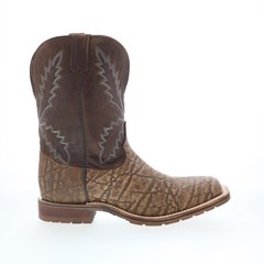 Tony Lama Bowie 11″ Square Toe Made In USA Mens Brown Wide Western Boots 11