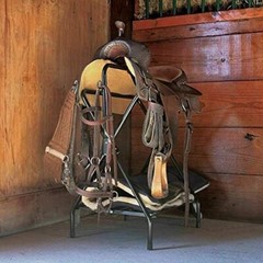 Foldable Freestanding Saddle Rack Stand 26 x 19 x 33 inches.
