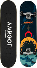 Skateboards for Beginners,31 * 8 Inches Complete Skateboards for Kids,Boys,Girls