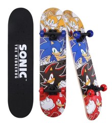 Sonic the Hedgehog & Friends 31″ Skateboard Four Characters ABEC 5 Bearings New