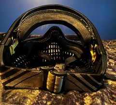 Black JT Spectra Proshield paintball goggle mask with thermal clear lens