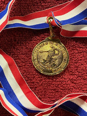 Amateur Athletic Union United States Medal Sport for All & Lanyard Gold Tone M02