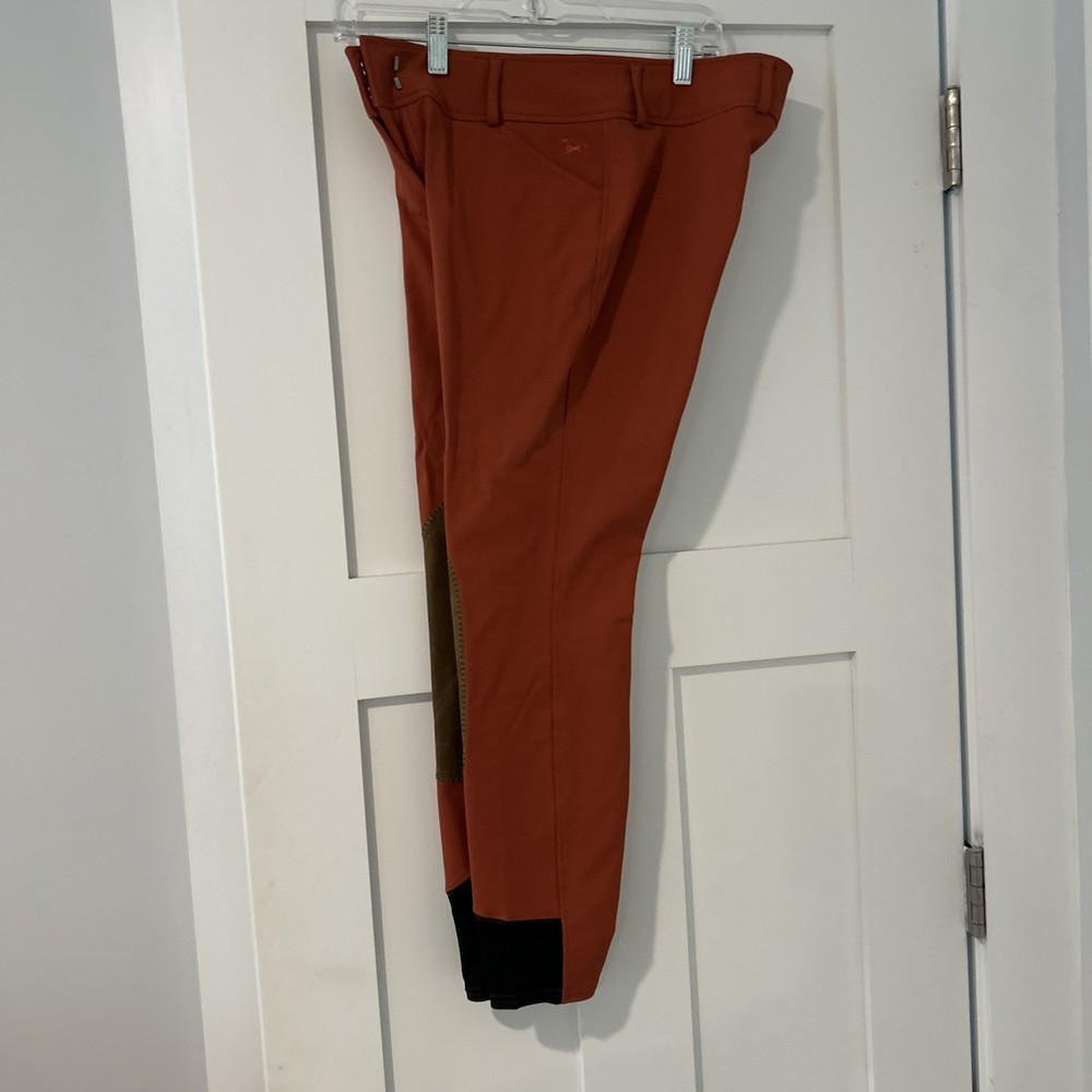 R.J. Classics Gulf Natural Rise Front Zip Breeches – Rust Sz 28