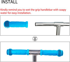 Kids Scooter Handle Grips Replacement Handlebars for 2/3/4 Wheels Child Kick Sco