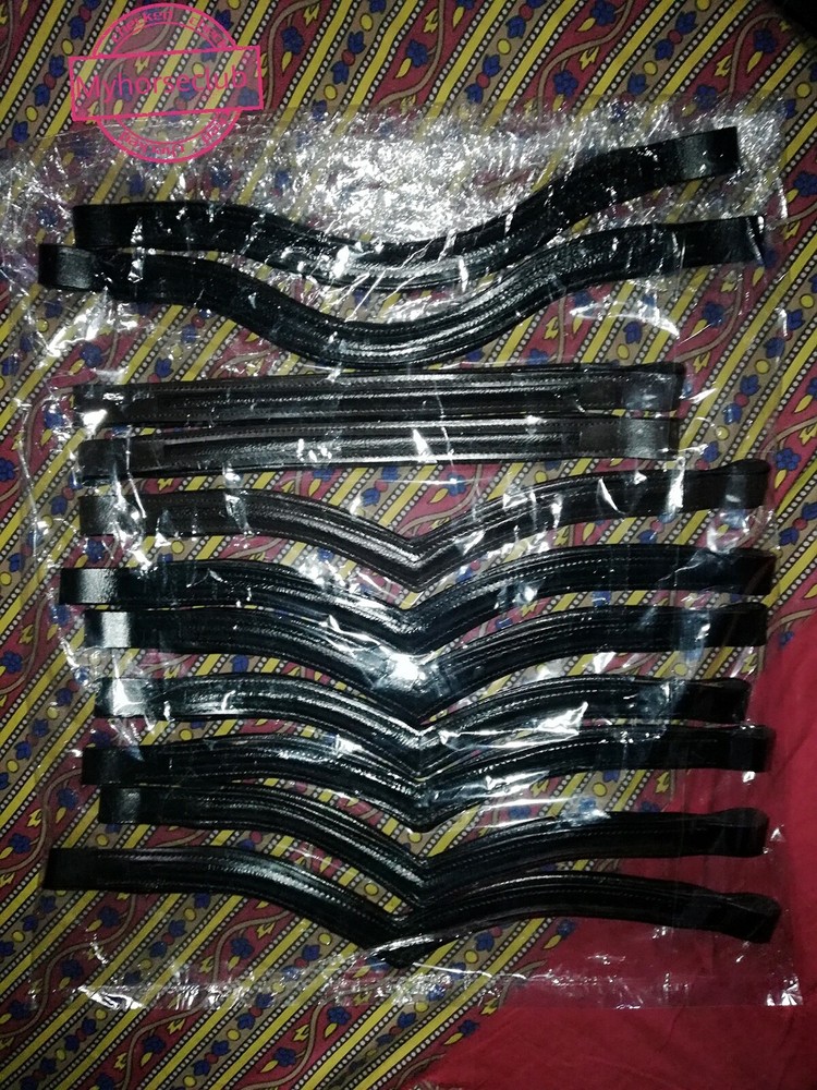 English Padded Bridle Brow band Blanks Empty Channel U,V,Straight wholesale uk