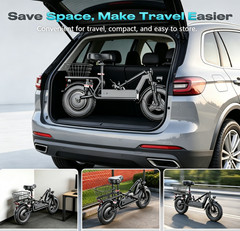Electric Scooter with Seat Peak 1500W Motor Up to 25MPH 45Miles Range 14″