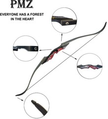 PMZ 60″ Takedown Recurve Bow Set 20-60lbs Traditional Hunting Kit RH