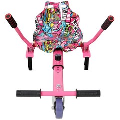Hoverboard Go-Kart Seat Attachment Fits 6.5″ 8″ 10″ Hoverboards, Pink