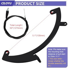 Throttle Control Linkage Bracket with Mini Bike Throttle Kit Compatible with