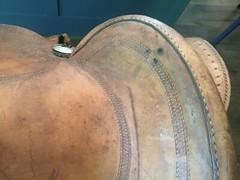 SIMCO SUPREME Western Saddle 14” Vintage Tooled Leather Ranching Western Cowboy