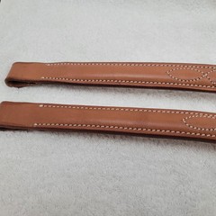 Western Headstall Brow Band 16.5 x 1 1/8″ Loop 1 1/8″ Rawhide Western Embr. New