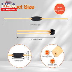 3Pcs Slingshot Bands, Premium Heavy Duty Rubber Tubular Slingshot Replacement Ba