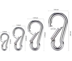 T316 Stainless Steel Carabiner Clip Snap Hook Spring Karabiner Carrabin Carbine