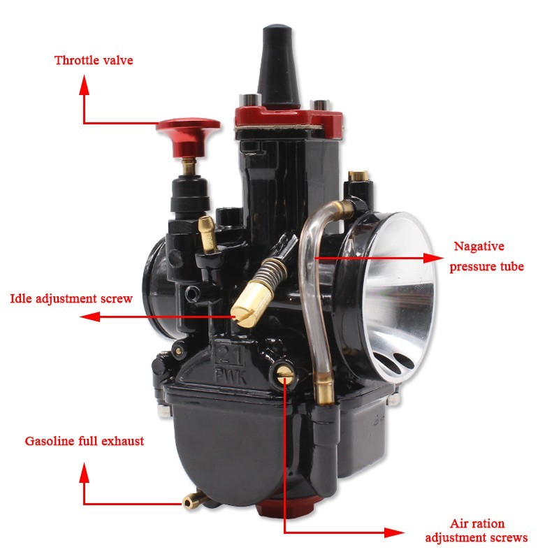 Motorcycle Flat Curtain Carburetor for Maikuni PWK 21 24 26 28 30 32 34mm