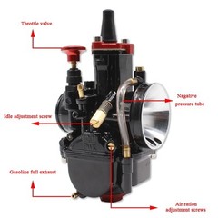 Motorcycle Flat Curtain Carburetor for Maikuni PWK 21 24 26 28 30 32 34mm
