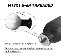 Aluminum PCP Air Bottle 30MPa Explosion Proof M18*1.5 Tank 4500PSI