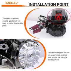 212cc Throttle Plate Linkage Bracket Kit for Mini Bikes, Go Karts, Predator Engi