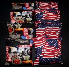 USMC USA Marines Military Patriotic Flag 8 ACA regulation custom Cornhole bags
