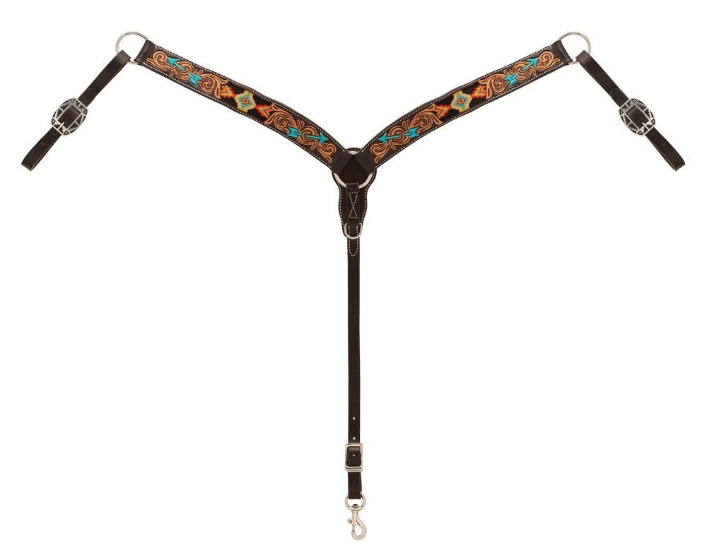 BRAND NEW Weaver Turquoise Cross Collection Navajo Arrow Contoured Breast Collar