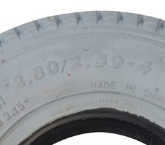 2.80/2.50-4 (9″x3″) Mobility Tire & Inner Tube with Power Edge Sawtooth Tread